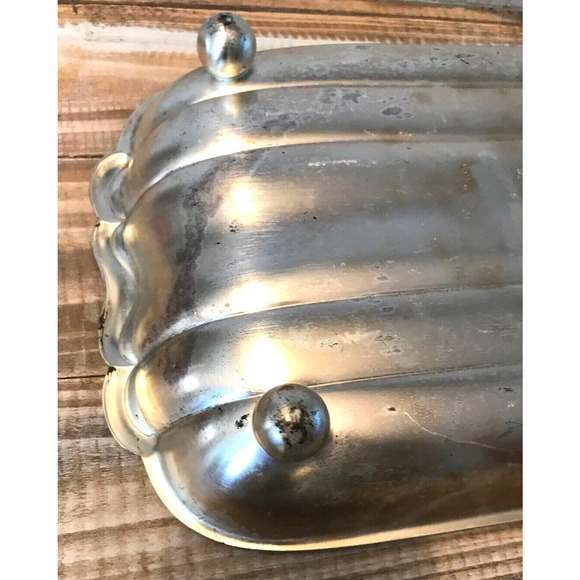 Vintage 1950s WMF-IKORA Silver Plate Footed Serving Tray Swirl Brushed Finish - Picture 10 of 12